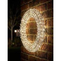 Festive Lit Spiral Silver Pet Twirl Christmas & Wreath - 50 & Cm