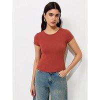 New Look Cotton Rich Baby Tee T-Shirt - Red