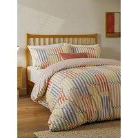 Duvet Day Madison Stripe Soft Touch Duvet Set Multi/Apricot