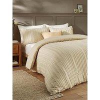 Duvet Day Harrison Stripe Soft Tufted Duvet Set Linen