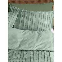 Duvet Day Harrison Stripe Soft Tufted Duvet Set Eucalyptus