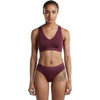 Icebreaker Womens Cool-Lite Racerback Flat Seam Sports Bra - Burgundy