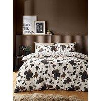 Fusion Cow Print Duvet Cover Set In Natural