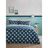Fusion Polka Spot Duvet Cover Set In Blue