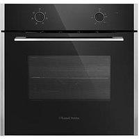 Russell Hobbs Rhfeo7006Bs Built-In 70L Electric Fan Oven In Black With Stainless Steel Strips - Oven With Installation