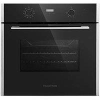 Russell Hobbs Rheo7007Bs Built-In 70L Multifunctional Electric Fan Oven With Air Fryer In Black With Brushed Stainless Steel Side Accents - Oven With Installation