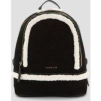Sorena Valentina Suede Backpack - Black
