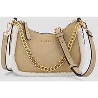 Sorena Valentina Suede Crossbody Bag - Beige