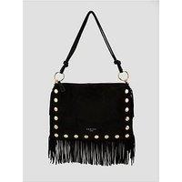 Sorena Simona Suede Crossbody Bag - Black