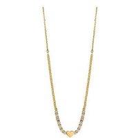 The Love Collection Gold Plated Stainless Steel Purple Fluorite Heart Necklace