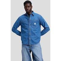 Lee Workwear 20 Pocket Long Denim Shirt - Dark Blue