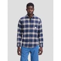 Lee Workwear Flannel Long Shirt - Dark Blue