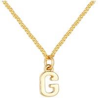 The Love Collection Womens Initial Pendant 18 Inch Chain Gift Box Necklace - Gold
