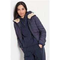 Fatface Women'S Erica Hooded Quilted Puffer Jacket - Navy