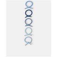 Accessorize Knot Cord Hair Tie Set 5 Pack - Blue