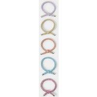 Accessorize Metallic Knot Cord Hair Tie Set 5 Pack