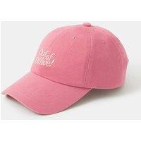 Accessorize Slogan Embroidered Baseball Cap - Pink