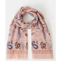 Accessorize Bird Print Lightweight Scarf - Pink