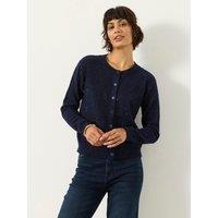 Fatface Womens Skylar Sparkle Button Through Cardigan - Navy