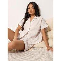 Pixiegirl Petite Stripe Short Pyjama Set - Pink