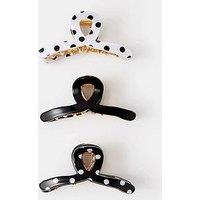 Accessorize Polka Dot Mini Twist Claw Clip Set 3 Pack