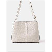 Accessorize Woven Cross Body Bag - Cream
