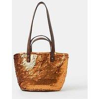 Accessorize Sequin Beach Cross Body Bag - Gold