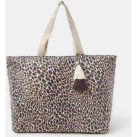 Accessorize Leopard Print Beach Tote Bag