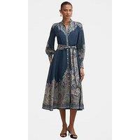 Forever New Lucena Button Front Midi - Blue