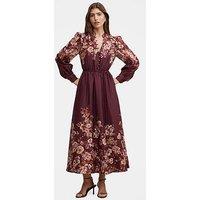 Forever New Peyton Trim Detail Floral Print Midaxi Dress - Brown