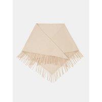 Accessorize Womens Fringe Edge Triangle Scarf - Cream