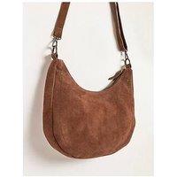 Fatface Harper Suede Shoulder Bag - Brown