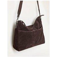 Fatface Polly Suede Crossbody Bag - Brown