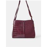 Accessorize Croc Effect Crossbody Bag - Red