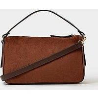 Accessorize Suedette Handheld Bag - Brown