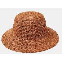 Accessorize Rust Crochet Bucket Hat - Orange