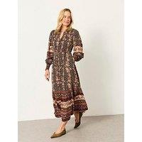Fatface Women'S Isabella Floral Maxi Dress - Black