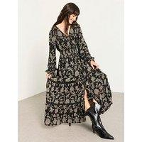 Fatface Women'S Eden Floral Dot Maxi Dress - Black