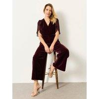 Fatface Opal Velvet Jumpsuit