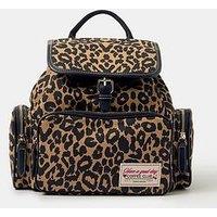 Accessorize Animal Print Backpack - Brown