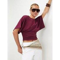 River Island Cotton Kimono T-Shirt - Red