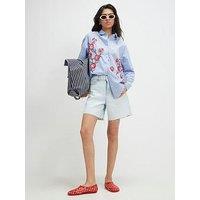 River Island Floral Emb Boutique Shirt - Blue
