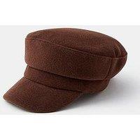 Accessorize Chocolate Felt Baker Boy Hat - Brown