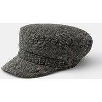 Accessorize Herringbone Baker Boy Cap - Grey