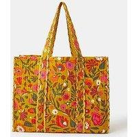 Accessorize Quilted Floral Tote Bag - Yellow