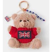 Accessorize London Bear Bag Charm - Red