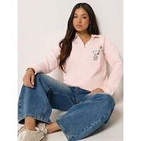 Pixiegirl Petite Long Sleeve Polo Shirt - Pink