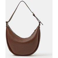 Accessorize Woven Scoop Shoulder Bag - Brown