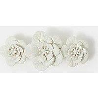 Accessorize Floral Barrette Hair Clip - White