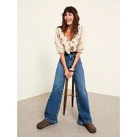 Fatface Welling Wide Leg Jeans - Blue